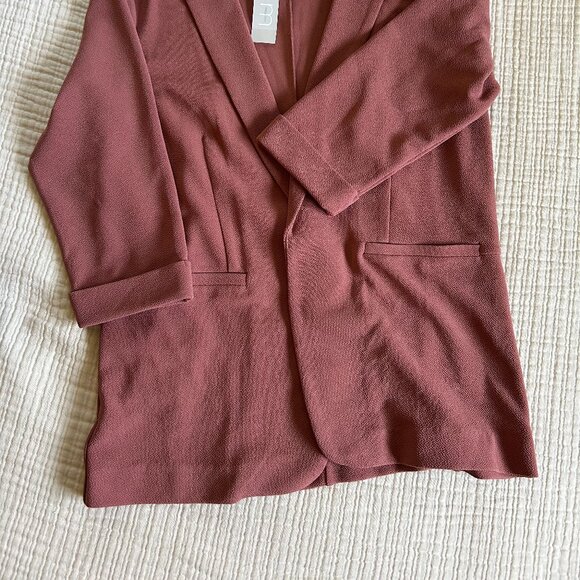 Salmon Stretch 3/4 Sleeve Blazer - Picture 2 of 2